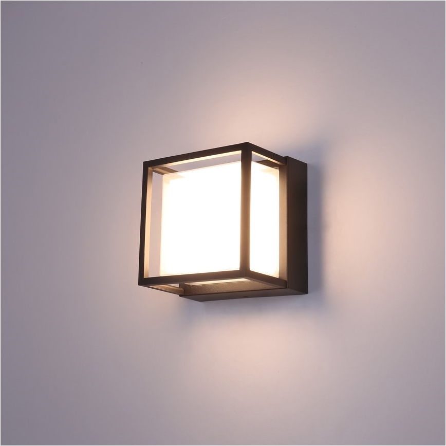 Immax NEO 07901L - LED RGB+CCTW Dimmelhető kültéri fali lámpa NEO LITE CUBE LED/15W/230V 2700-6500K IP67 Wi-Fi Tuya fekete