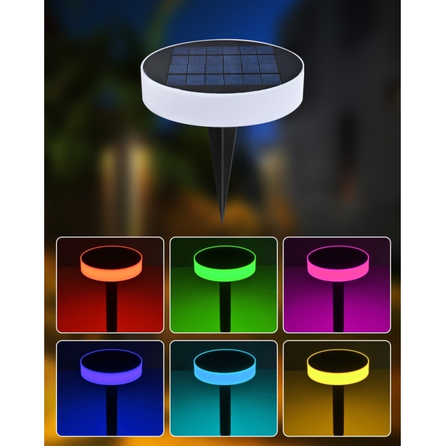 Immax NEO 07910L - LED RGB állítható fényerejű napelemes lámpa érzékelővel NEO LITE LED/1W/5V kerek IP54 Tuya 1300 mAh