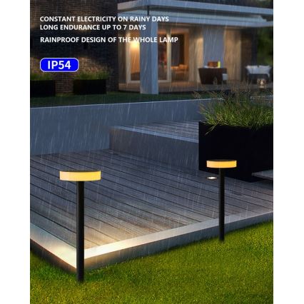Immax NEO 07910L - LED RGB állítható fényerejű napelemes lámpa érzékelővel NEO LITE LED/1W/5V kerek IP54 Tuya 1300 mAh
