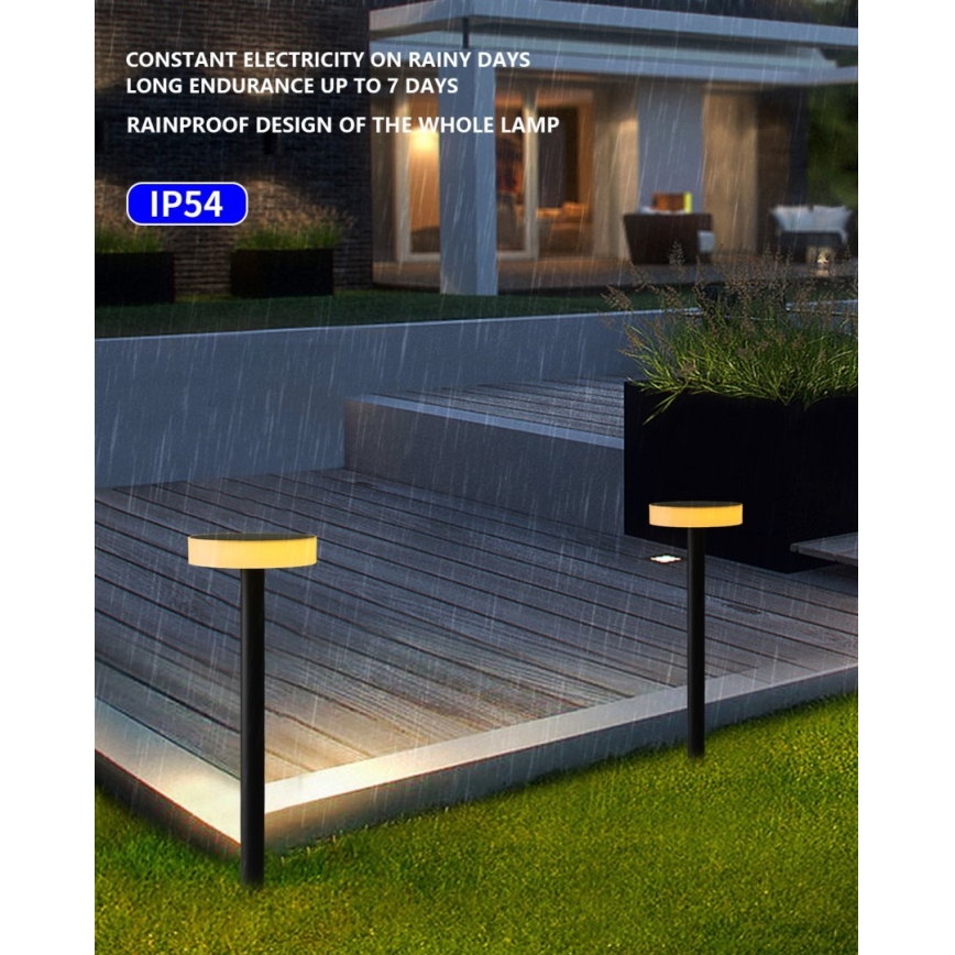 Immax NEO 07910L - LED RGB állítható fényerejű napelemes lámpa érzékelővel NEO LITE LED/1W/5V kerek IP54 Tuya 1300 mAh