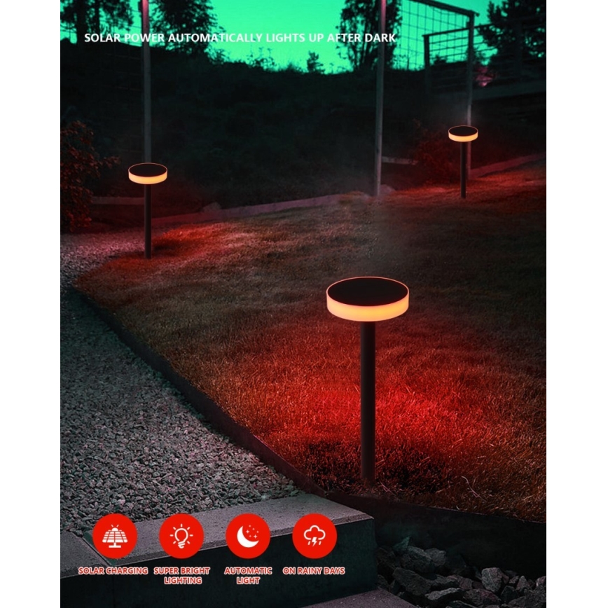 Immax NEO 07910L - LED RGB állítható fényerejű napelemes lámpa érzékelővel NEO LITE LED/1W/5V kerek IP54 Tuya 1300 mAh