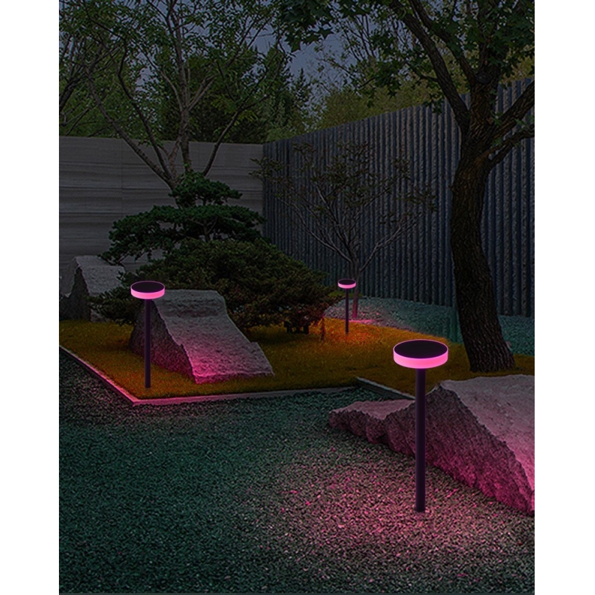 Immax NEO 07910L - LED RGB állítható fényerejű napelemes lámpa érzékelővel NEO LITE LED/1W/5V kerek IP54 Tuya 1300 mAh