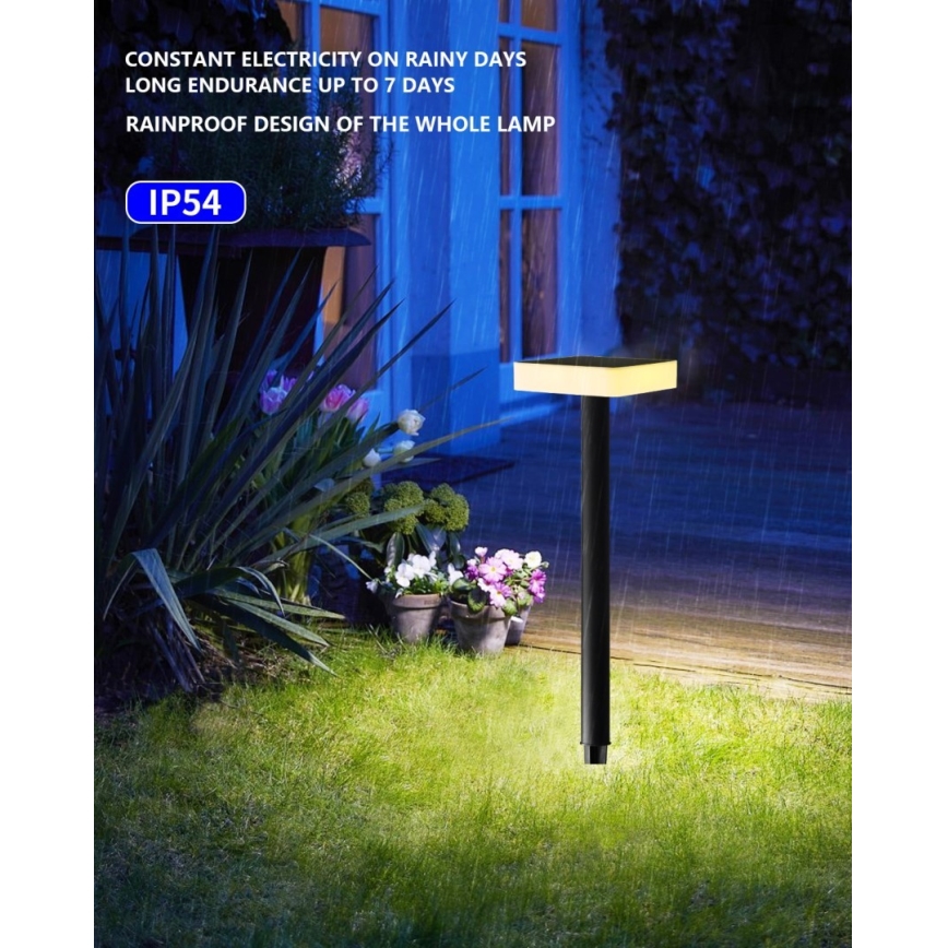 Immax NEO 07911L - LED RGB dimmelhető napelemes lámpa érzékelővel NEO LITE LED/1W/5V négyzet alakú IP54 Tuya 1300 mAh