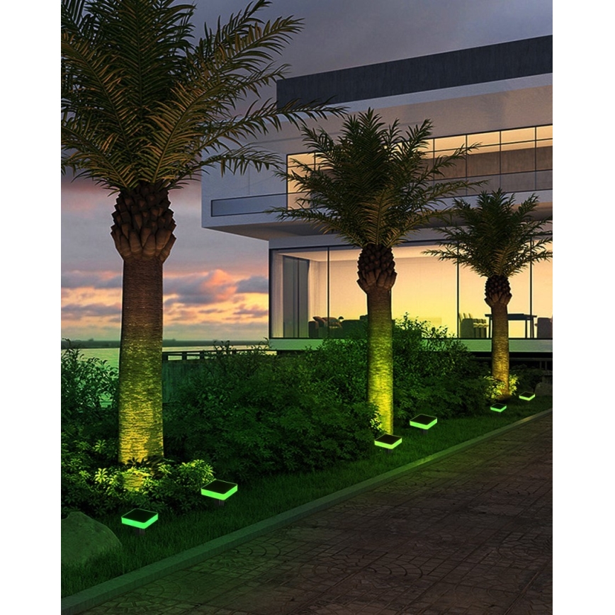 Immax NEO 07911L - LED RGB dimmelhető napelemes lámpa érzékelővel NEO LITE LED/1W/5V négyzet alakú IP54 Tuya 1300 mAh