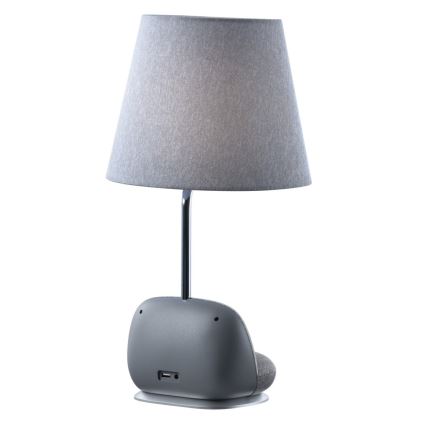 Immax NEO 09109L - LED fényerőszabályozható asztali lámpa Qi vezeték nélküli töltéssel SOFA LED/6W/230V szürke