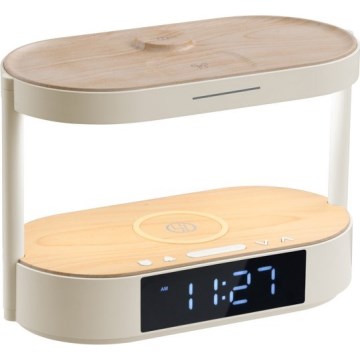 Immax NEO 09111L - LED dimmelhető asztali lámpa ébresztőórával és töltéssel TRIPLE DOCK LED/1,5W/5V