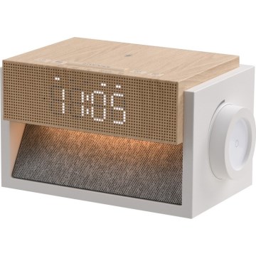 Immax NEO 09114L - LED asztali lámpa ébresztőórával és töltéssel CALM LED/1,2W/5V