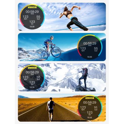 Immax NEO 9040 - Okosóra Lady Music Fit 300 mAh IP67 rózsaszín