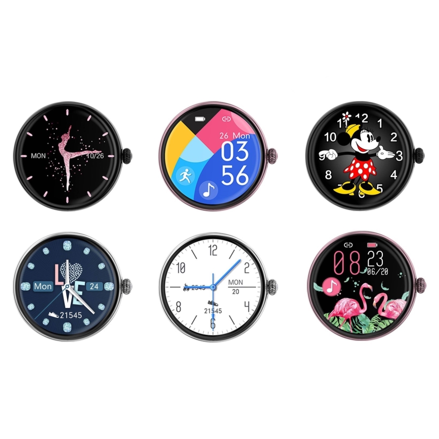 Immax NEO 9040 - Okosóra Lady Music Fit 300 mAh IP67 rózsaszín