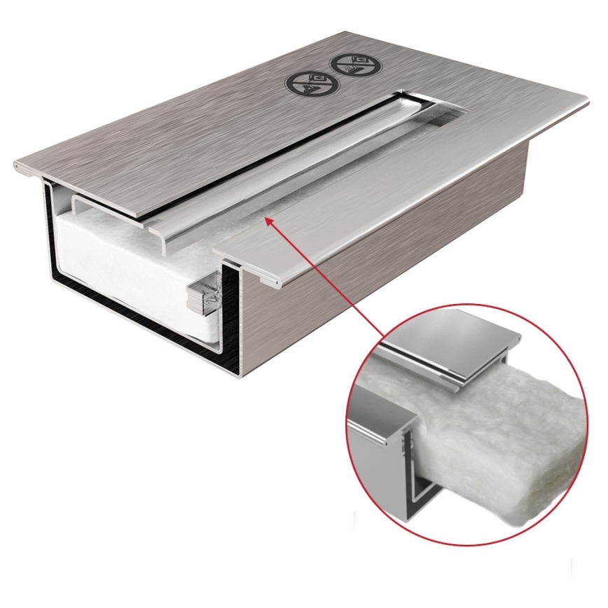 Kratki - BIO kandalló 8,5x49 cm 2,5 kW fekete