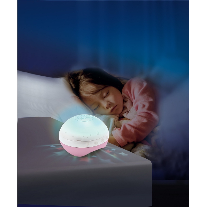 Infantino - 3 az 1-ben zenélő körforgó kiságy fölé, 3xAAA, rózsaszín