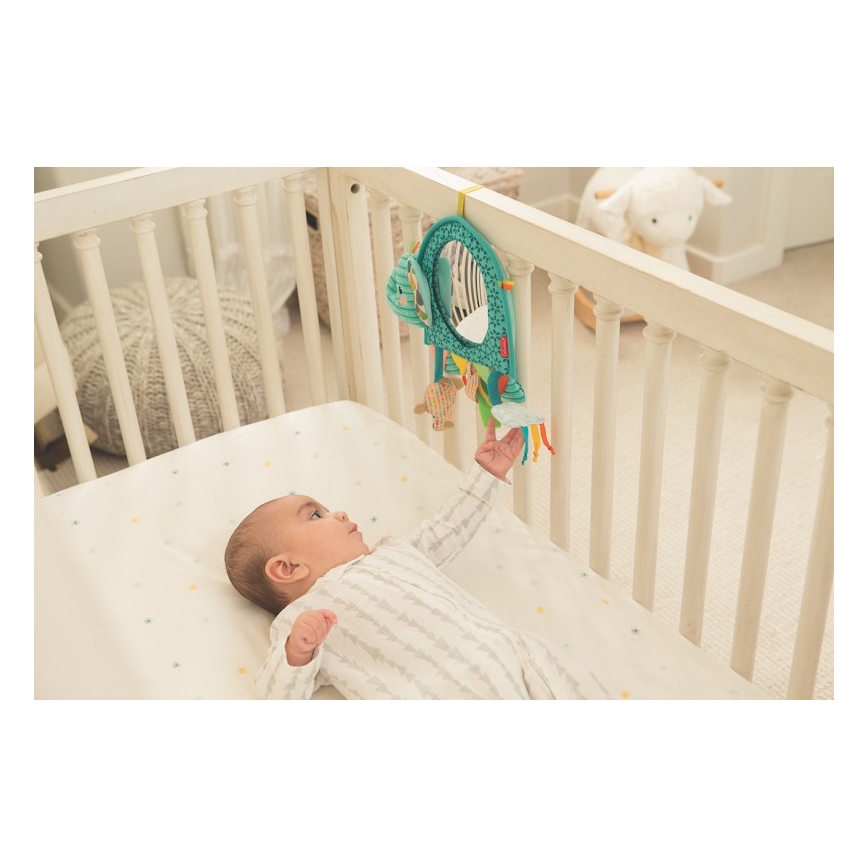 Infantino - Akasztós játék tevékenységekkel és tükörrel elefánt