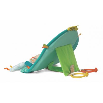 Infantino - Akasztós játék tevékenységekkel és tükörrel elefánt