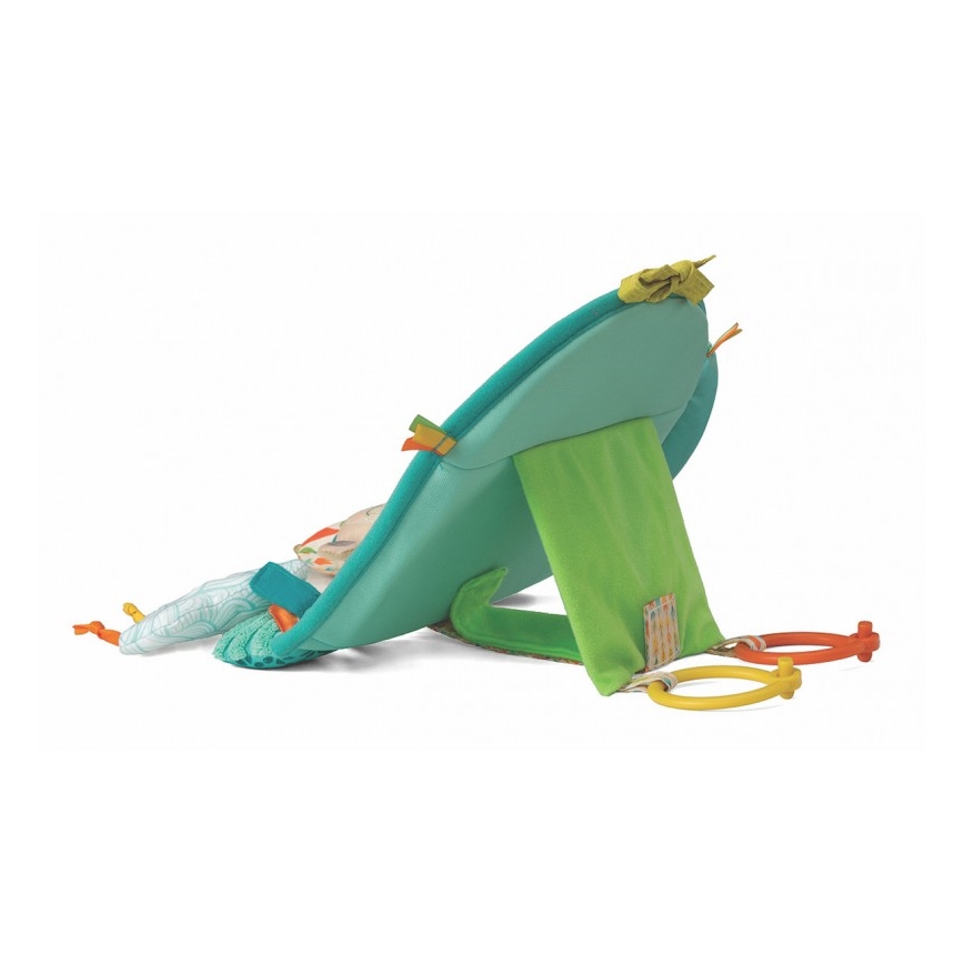 Infantino - Akasztós játék tevékenységekkel és tükörrel elefánt