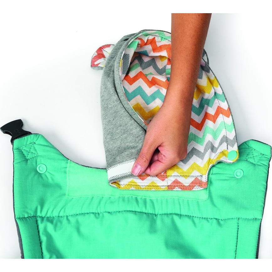 Infantino - Babahordozó CUDDLE UP zöld