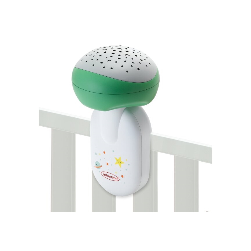 Infantino - Bölcső mobil melódiával 3in1 3xAA zöld