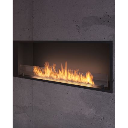 InFire - Beépített BIO kandalló 49,4x124,4 cm 6kW fekete