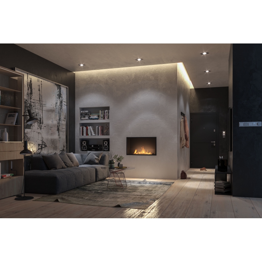 InFire - Beépített BIO kandalló 49,4x84,4 cm 3,5kW fekete