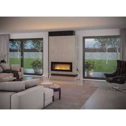 InFire - Beépített BIO kandalló 49x120 cm 3kW fekete