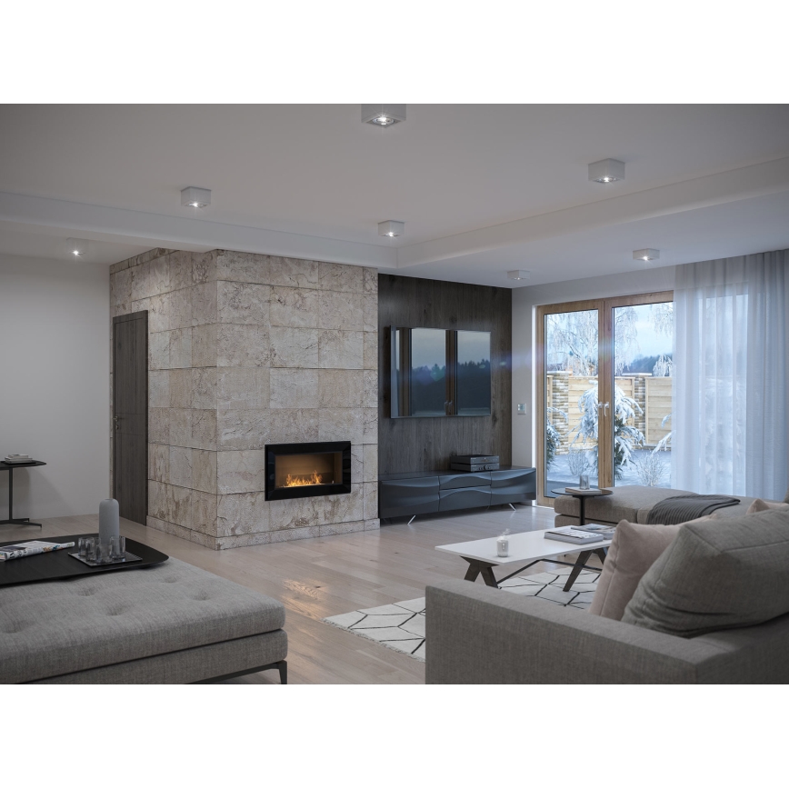 InFire - Beépített BIO kandalló 49x90 cm 3kW fekete