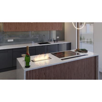 InFire - Beépített BIO kandalló 5,5x50 cm 3kW fekete