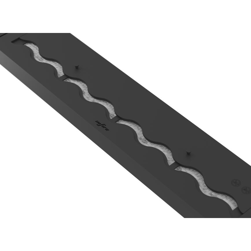 InFire - Beépített BIO kandalló 7,5x100 cm 6kW fekete