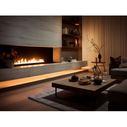 InFire - Beépített BIO kandalló 7,5x120 cm 7kW fekete