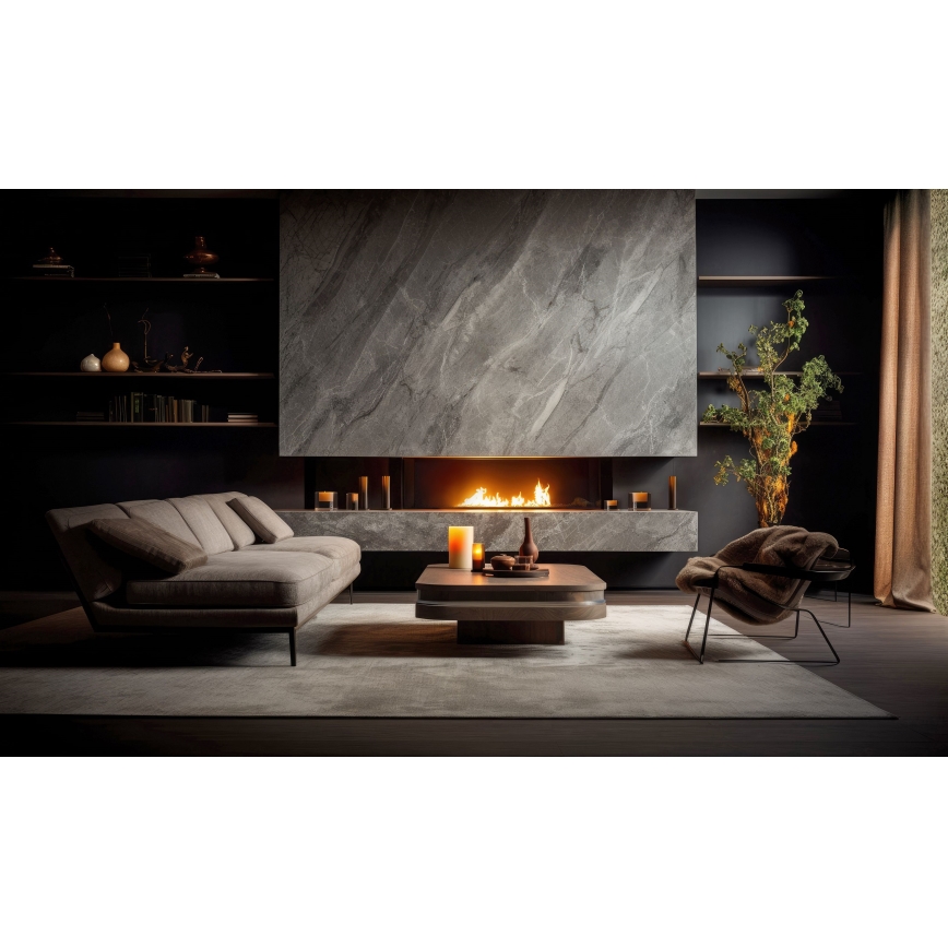 InFire - Beépített BIO kandalló 7,5x80 cm 6kW fekete