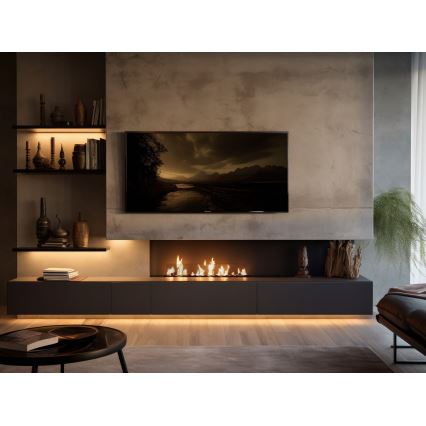 InFire - Beépített BIO kandalló 8,5x100 cm 6kW fekete