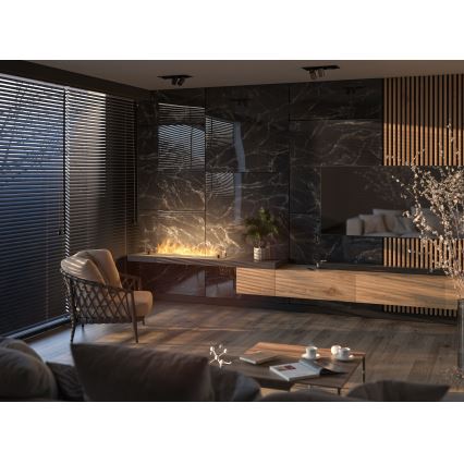 InFire - Beépített BIO kandalló 8,5x120 cm 6kW fekete