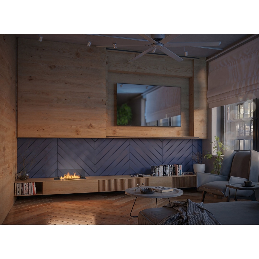 InFire - Beépített BIO kandalló 8,5x60 cm 3,5kW fekete