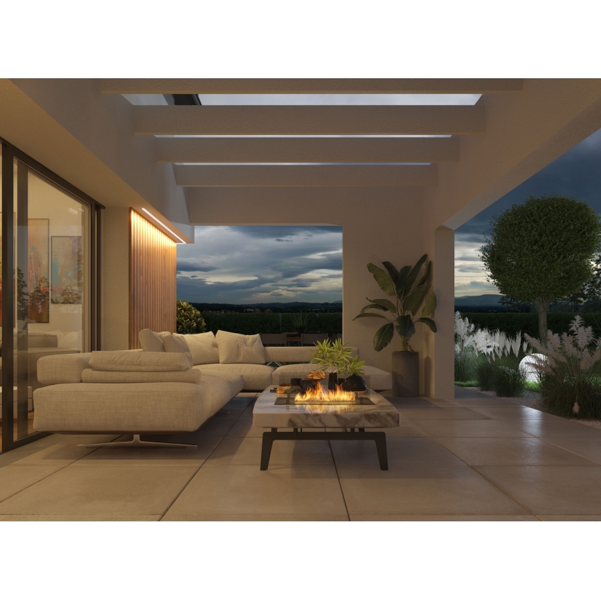 InFire - Beépített BIO kandalló 8,5x80 cm 3,5kW fekete