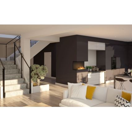 InFire - Beépíthető BIO kandalló 80x45 cm 3kW fekete