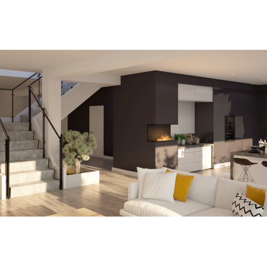 InFire - Beépíthető BIO kandalló 80x45 cm 3kW fekete