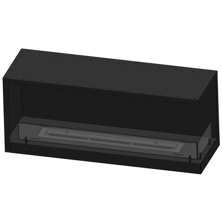 InFire - Sarok BIO kandalló 110x45 cm 3kW fekete