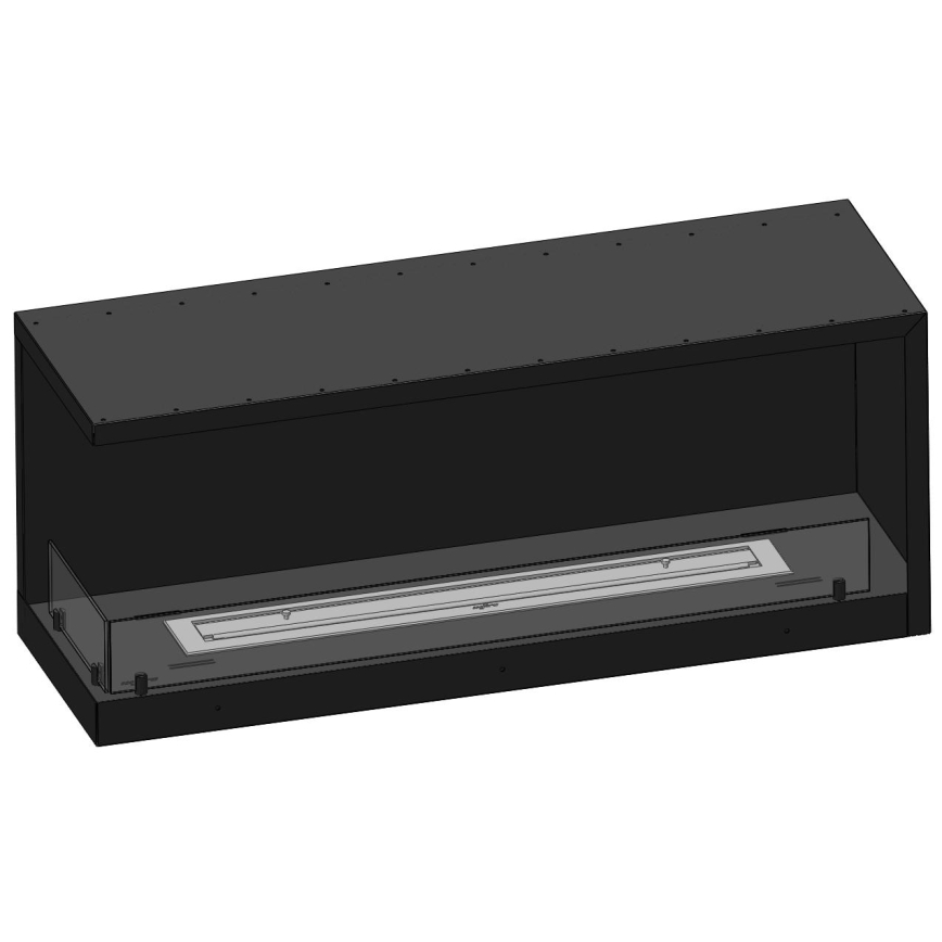 InFire - Sarok BIO kandalló 110x45 cm 3kW fekete