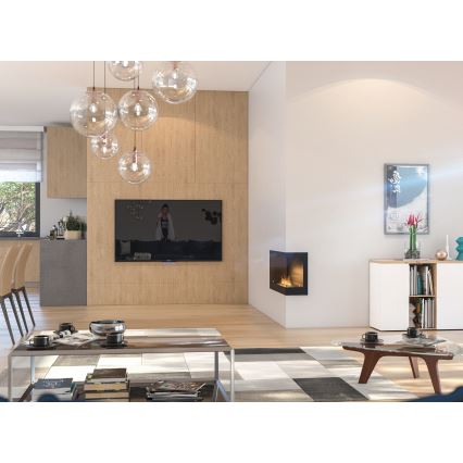 InFire - Sarok BIO kandalló 45x90 cm 3kW fekete