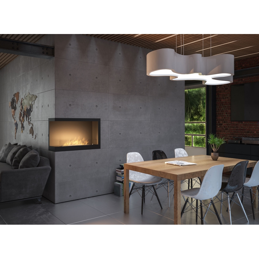 InFire - Sarok BIO kandalló 84x54 cm 3kW fekete