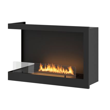InFire - Sarok BIO kandalló 84x54 cm 3kW fekete