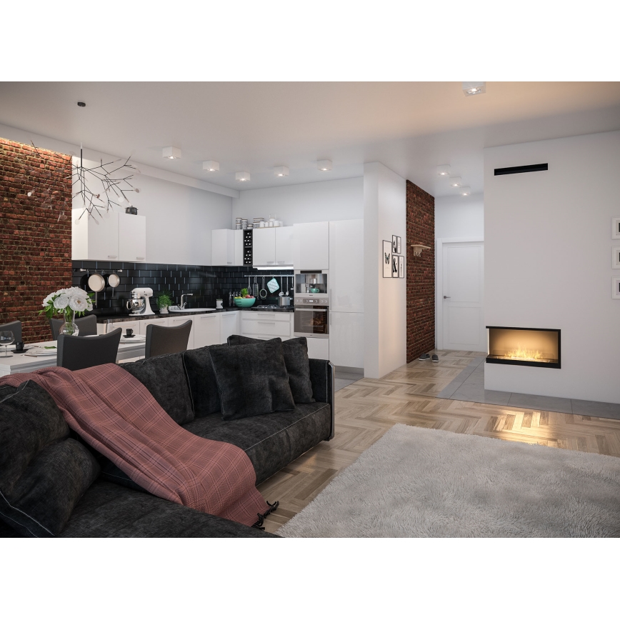 InFire - Sarok biokandalló 80x45 cm 3kW fekete