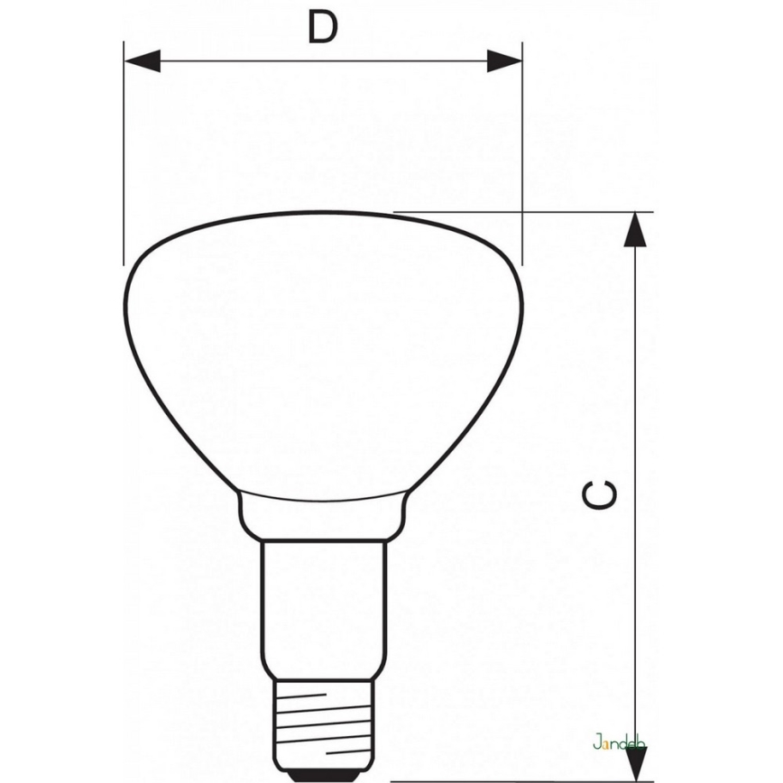 Infra izzó Philips E27/150W/230V