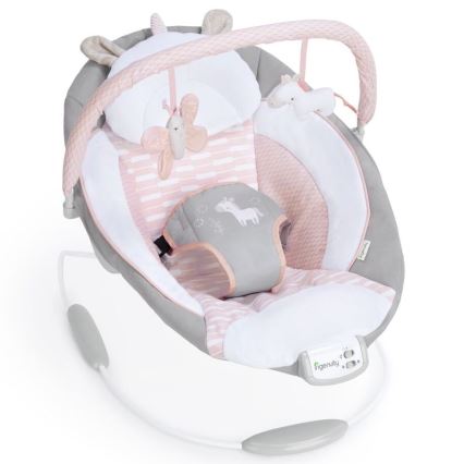 Ingenuity - Baba vibrációs nyugágy dallammal FLORA THE UNICORN 3xC