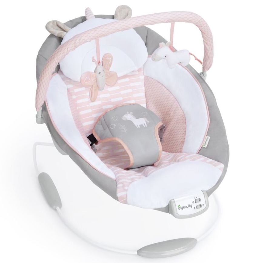 Ingenuity - Baba vibrációs nyugágy dallammal FLORA THE UNICORN 3xC