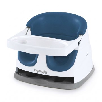 Ingenuity - BABY BASE 2 az 1-ben ülőpárna étkezőszékhez, sötétkék