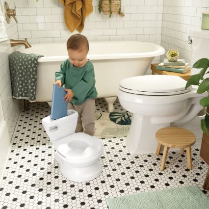 Ingenuity - MY SIZE hanggal ellátott gyerek WC, fehér, 2x AAA