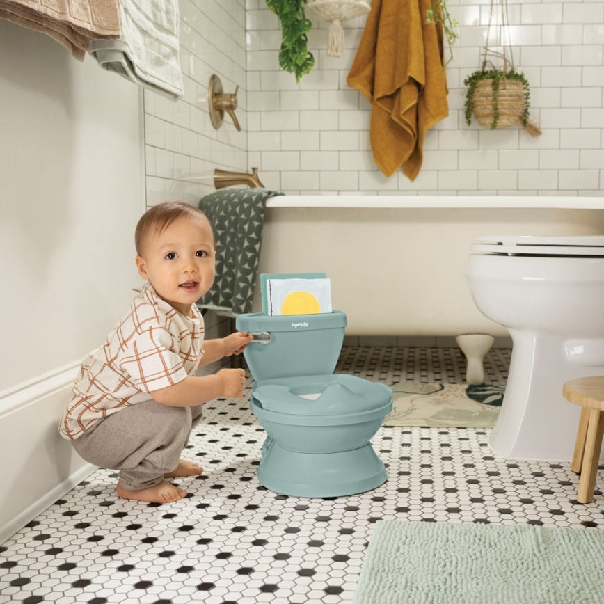 Ingenuity - MY SIZE hanghatású gyermek WC, zöld, 2x AAA