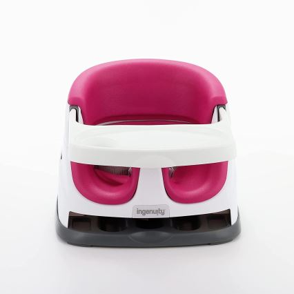Ingenuity - Ülésmagasító étkezőasztalhoz 2in1 BABY BASE rózsaszín