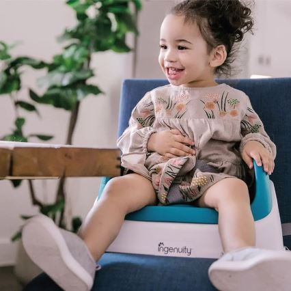 Ingenuity - Ülésmagasító étkezőasztalhoz 2in1 SMARTCLEAN TODDLER kék