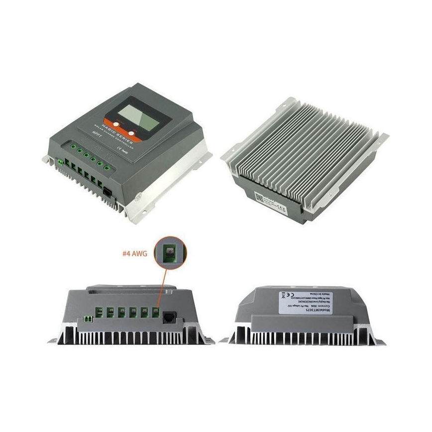 Intelligens napelemes töltésszabályozó MPPT 12-24V/30A IP32