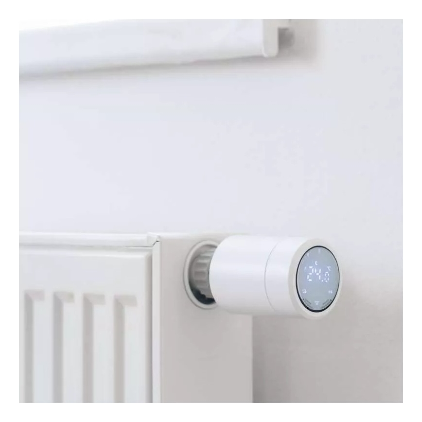 Intelligens termosztatikus fej LCD kijelzővel GoSmart M30x1,5 2xAA/1,5V Tuya